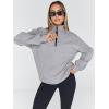 imageTrendy Queen Womens Oversized Sweatshirts Fall Fashion Hoodies Half Zip Pullover Long Sleeve Shirts Clothes OutfitsLightgrey