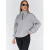 imageTrendy Queen Womens Oversized Sweatshirts Fall Fashion Hoodies Half Zip Pullover Long Sleeve Shirts Clothes OutfitsLightgrey