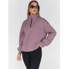 imageTrendy Queen Womens Oversized Sweatshirts Fall Fashion Hoodies Half Zip Pullover Long Sleeve Shirts Clothes OutfitsNutmeg