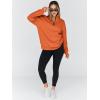 imageTrendy Queen Womens Oversized Sweatshirts Fall Fashion Hoodies Half Zip Pullover Long Sleeve Shirts Clothes OutfitsOrange
