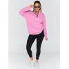 imageTrendy Queen Womens Oversized Sweatshirts Fall Fashion Hoodies Half Zip Pullover Long Sleeve Shirts Clothes OutfitsPink