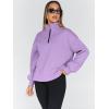 imageTrendy Queen Womens Oversized Sweatshirts Fall Fashion Hoodies Half Zip Pullover Long Sleeve Shirts Clothes OutfitsPurple