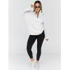 imageTrendy Queen Womens Oversized Sweatshirts Fall Fashion Hoodies Half Zip Pullover Long Sleeve Shirts Clothes OutfitsWhite