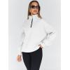 imageTrendy Queen Womens Oversized Sweatshirts Fall Fashion Hoodies Half Zip Pullover Long Sleeve Shirts Clothes OutfitsWhite