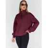 imageTrendy Queen Womens Oversized Sweatshirts Fall Fashion Hoodies Half Zip Pullover Long Sleeve Shirts Clothes OutfitsWinered