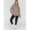 imageTrendy Queen Womens Oversized Sweatshirts Turtleneck Pullover Long Sleeve Hoodies Tops Fall Fashion Outfits 2025 ClothesCoffeegrey