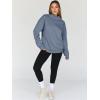imageTrendy Queen Womens Oversized Sweatshirts Turtleneck Pullover Long Sleeve Hoodies Tops Fall Fashion Outfits 2025 ClothesGreyblue