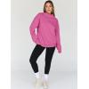 imageTrendy Queen Womens Oversized Sweatshirts Turtleneck Pullover Long Sleeve Hoodies Tops Fall Fashion Outfits 2025 ClothesHotpink