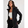imageTrendy Queen Womens Zip Up Hoodies Fleece Jackets Oversized Sweatshirts Fall Fashion Outfits Sweaters Winter ClothesBlack