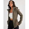 imageTrendy Queen Womens Zip Up Hoodies Fleece Jackets Oversized Sweatshirts Fall Fashion Outfits Sweaters Winter ClothesCoffee