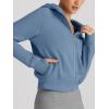 imageTrendy Queen Womens Zip Up Hoodies Jackets Cropped Sweatshirts Fleece Fall Outfits Casual Comfy Y2k Tops Winter Clothes 2025Blue