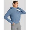 imageTrendy Queen Womens Zip Up Hoodies Jackets Cropped Sweatshirts Fleece Fall Outfits Casual Comfy Y2k Tops Winter Clothes 2025Blue