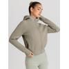 imageTrendy Queen Womens Zip Up Hoodies Jackets Cropped Sweatshirts Fleece Fall Outfits Casual Comfy Y2k Tops Winter Clothes 2025Coffee