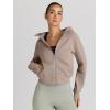 imageTrendy Queen Womens Zip Up Hoodies Jackets Cropped Sweatshirts Fleece Fall Outfits Casual Comfy Y2k Tops Winter Clothes 2025Coffeegrey
