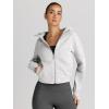 imageTrendy Queen Womens Zip Up Hoodies Jackets Cropped Sweatshirts Fleece Fall Outfits Casual Comfy Y2k Tops Winter Clothes 2025Grey