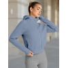 imageTrendy Queen Womens Zip Up Hoodies Jackets Cropped Sweatshirts Fleece Fall Outfits Casual Comfy Y2k Tops Winter Clothes 2025Greyblue