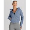 imageTrendy Queen Womens Zip Up Hoodies Jackets Cropped Sweatshirts Fleece Fall Outfits Casual Comfy Y2k Tops Winter Clothes 2025Greyblue