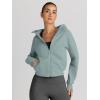 imageTrendy Queen Womens Zip Up Hoodies Jackets Cropped Sweatshirts Fleece Fall Outfits Casual Comfy Y2k Tops Winter Clothes 2025Greygreen