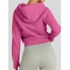 imageTrendy Queen Womens Zip Up Hoodies Jackets Cropped Sweatshirts Fleece Fall Outfits Casual Comfy Y2k Tops Winter Clothes 2025Hotpink