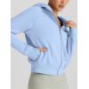 imageTrendy Queen Womens Zip Up Hoodies Jackets Cropped Sweatshirts Fleece Fall Outfits Casual Comfy Y2k Tops Winter Clothes 2025Lightblue