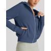 imageTrendy Queen Womens Zip Up Hoodies Jackets Cropped Sweatshirts Fleece Fall Outfits Casual Comfy Y2k Tops Winter Clothes 2025Navyblue