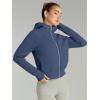 imageTrendy Queen Womens Zip Up Hoodies Jackets Cropped Sweatshirts Fleece Fall Outfits Casual Comfy Y2k Tops Winter Clothes 2025Navyblue