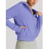 imageTrendy Queen Womens Zip Up Hoodies Jackets Cropped Sweatshirts Fleece Fall Outfits Casual Comfy Y2k Tops Winter Clothes 2025Purpleblue