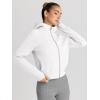 imageTrendy Queen Womens Zip Up Hoodies Jackets Cropped Sweatshirts Fleece Fall Outfits Casual Comfy Y2k Tops Winter Clothes 2025White