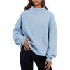 imageTrendy Queen Womens Oversized Sweatshirts Turtleneck Pullover Long Sleeve Hoodies Tops Fall Fashion Outfits 2025 ClothesLightblue
