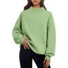 imageTrendy Queen Womens Oversized Sweatshirts Turtleneck Pullover Long Sleeve Hoodies Tops Fall Fashion Outfits 2025 ClothesLightgreen