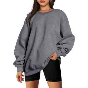 imageTrendy Queen Sweatshirts for Women Hoodies Oversized Crewneck Tops Sweaters Comfy Fall Winter Outfits Clothes 2024 FashionDarkgrey