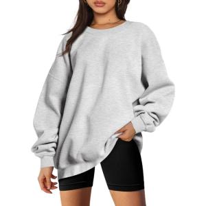 imageTrendy Queen Sweatshirts for Women Hoodies Oversized Crewneck Tops Sweaters Comfy Fall Winter Outfits Clothes 2024 FashionGrey