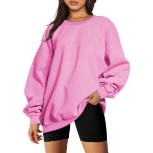imageTrendy Queen Sweatshirts for Women Hoodies Oversized Crewneck Tops Sweaters Comfy Fall Winter Outfits Clothes 2024 FashionPink