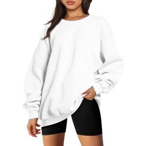 imageTrendy Queen Sweatshirts for Women Hoodies Oversized Crewneck Tops Sweaters Comfy Fall Winter Outfits Clothes 2024 FashionWhite