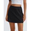 imageTrendy Queen Womens Mini ALine High Waisted Bodycon Stretch Pencil SkortBlack