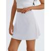 imageTrendy Queen Womens Mini ALine High Waisted Bodycon Stretch Pencil SkortWhite