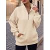imageTrendy Queen Womens Zip Up Hoodies Oversized Sweatshirts Preppy Clothes Fall Teen Girls Outfits Fashion Crewneck PulloverApricot