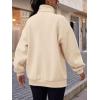 imageTrendy Queen Womens Zip Up Hoodies Oversized Sweatshirts Preppy Clothes Fall Teen Girls Outfits Fashion Crewneck PulloverApricot