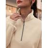 imageTrendy Queen Womens Zip Up Hoodies Oversized Sweatshirts Preppy Clothes Fall Teen Girls Outfits Fashion Crewneck PulloverApricot