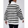 imageTrendy Queen Womens Zip Up Hoodies Oversized Sweatshirts Preppy Clothes Fall Teen Girls Outfits Fashion Crewneck PulloverBlackwhite