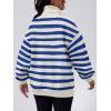 imageTrendy Queen Womens Zip Up Hoodies Oversized Sweatshirts Preppy Clothes Fall Teen Girls Outfits Fashion Crewneck PulloverBluewhite