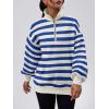 imageTrendy Queen Womens Zip Up Hoodies Oversized Sweatshirts Preppy Clothes Fall Teen Girls Outfits Fashion Crewneck PulloverBluewhite
