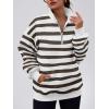 imageTrendy Queen Womens Zip Up Hoodies Oversized Sweatshirts Preppy Clothes Fall Teen Girls Outfits Fashion Crewneck PulloverCoffeewhite