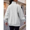 imageTrendy Queen Womens Zip Up Hoodies Oversized Sweatshirts Preppy Clothes Fall Teen Girls Outfits Fashion Crewneck PulloverGrey