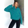 imageTrendy Queen Sweatshirts Quarter Half Zip Pullover Oversized Hoodies Sweaters Comfy Fall Outfits 2025 Y2K Winter ClothesGreenblue