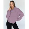 imageTrendy Queen Sweatshirts Quarter Half Zip Pullover Oversized Hoodies Sweaters Comfy Fall Outfits 2025 Y2K Winter ClothesGreypurple