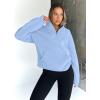 imageTrendy Queen Sweatshirts Quarter Half Zip Pullover Oversized Hoodies Sweaters Comfy Fall Outfits 2025 Y2K Winter ClothesLightblue