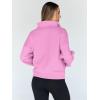 imageTrendy Queen Sweatshirts Quarter Half Zip Pullover Oversized Hoodies Sweaters Comfy Fall Outfits 2025 Y2K Winter ClothesPink