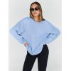 imageTrendy Queen Sweatshirts for Women Hoodies Oversized Crewneck Tops Sweaters Comfy Fall Winter Outfits Clothes 2025 FashionLightblue