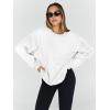 imageTrendy Queen Sweatshirts for Women Hoodies Oversized Crewneck Tops Sweaters Comfy Fall Winter Outfits Clothes 2025 FashionWhite